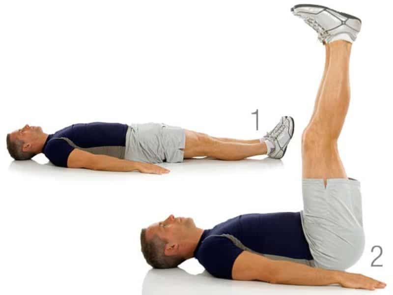 Lying legs raise là bài tập tác động chủ yếu đến nhóm cơ bụng