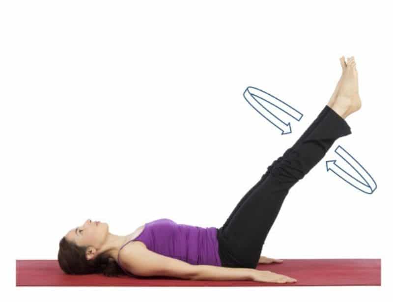 Động tác xoay chân – bài tập làm giảm mỡ bụng dưới